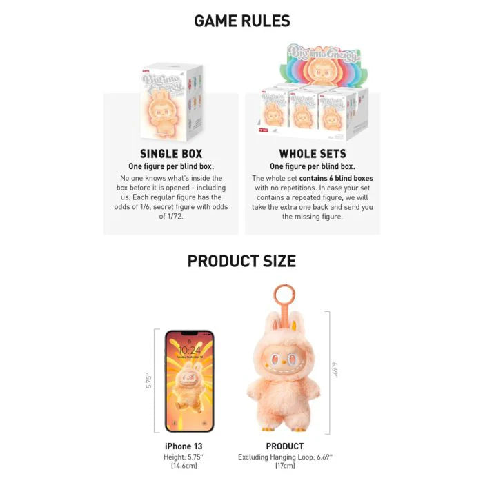 THE MONSTERS V3- Big into Energy Series-Vinyl Plush Pendant Blind Box